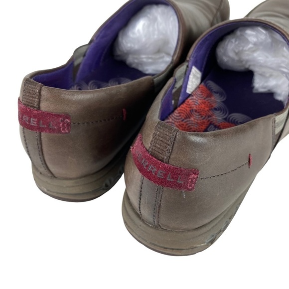 Merrell Leather Loafers Clogs Slip On Comfort Shoes Brown Expresso Women’s US 9 - Picture 7 of 11